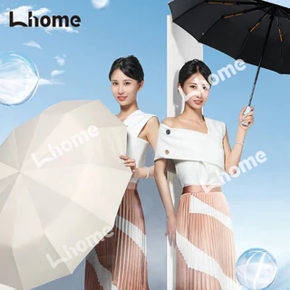 Lhome💖พร้อมส่ง แบบใหม่ โครงร่มแข็งแรง auto ร่มกันUV เปิดปิดเพียงปุ่มเดียว