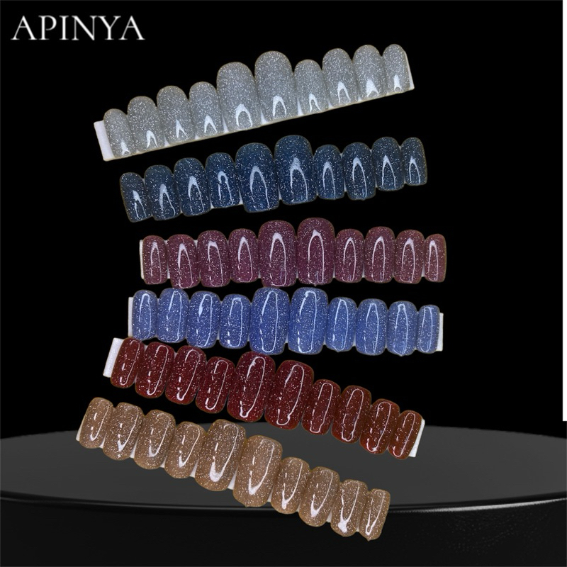 👉เล็บเจลแท้สีแฟลช งานยาวกลาง💅🏻แถมฟรีกาวและตะไบ