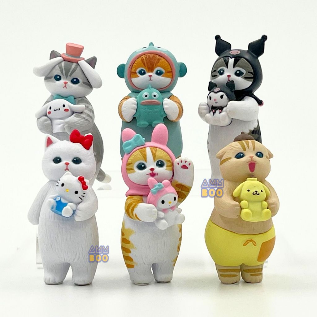 [เลือกแบบได้] Mofusand x Sanrio ฟิกเกอร์น้องแมวซานริโอ้ สินค้าพร้อมส่ง