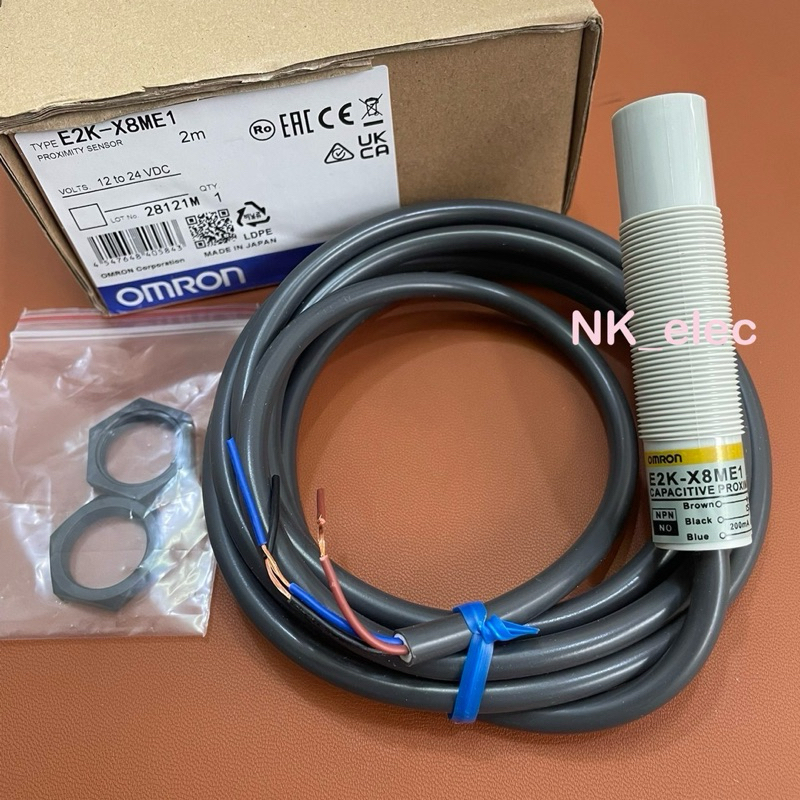 E2K-X8ME1 CAPACITIVE PROXIMITY SENSOR NPN NO 3 สาย หัว M18