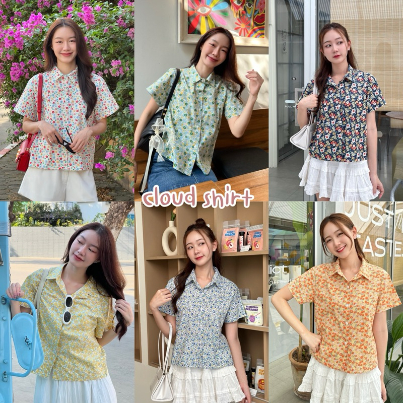 Cloud shirt 390.- เสื้อเชิ๊ตลายดอก