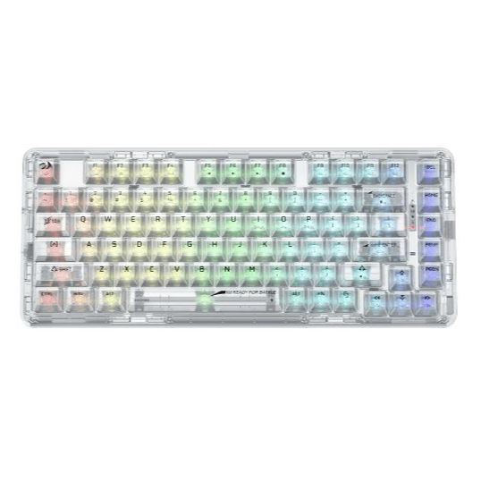 WIRELESS KEYBOARD (คีย์บอร์ดไร้สาย) REDRAGON ELF PRO K649 (TRANSPARENT) (REDRAGON PANDA CRYSTAL SWIT