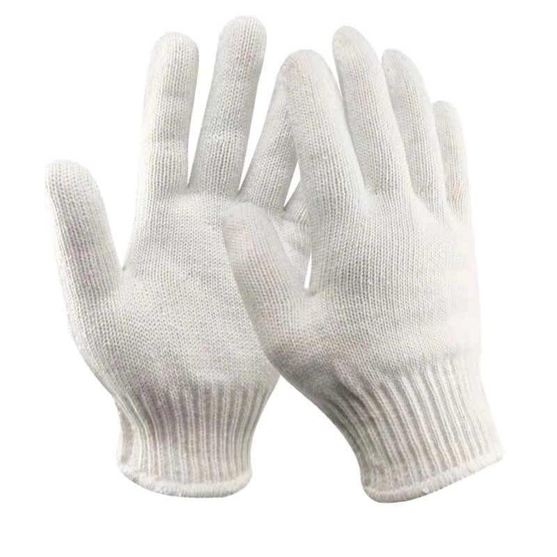 ถุงมือกันความร้อน เตาอบ ปิ้งย่าง บาร์บีคิว ทำจากไนลอน ลดเส้นใยฝุ่นด้าย สีขาว 1 คู่ ระบายอากาศดี heat protection gloves