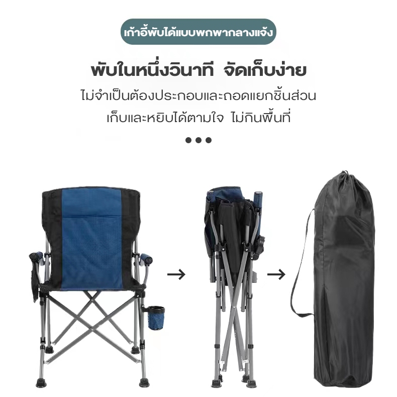 Freehike เก้าอี้แคมป์ปิ้ง เก้าอี้สนามพับได้ แบบพกพา โครงอลูมิเนียมรับน้ำหนักได้300KG - รูปที่ 2