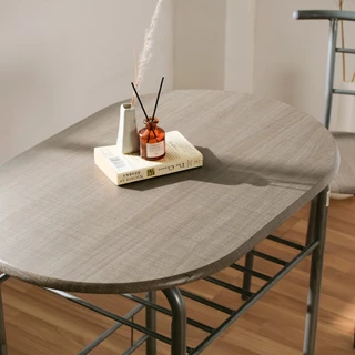 DECOS ชุดโต๊ะอาหารเมลามีน 2 ที่ รุ่น ทูน่า สีเทา (ไม่รวมประกอบ) |ZWF|