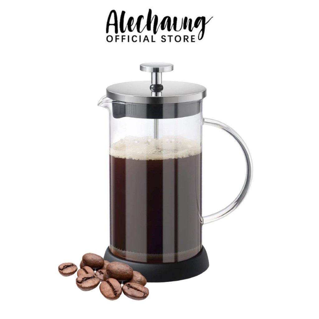 Alechaung เหยือกชงกาแฟสแตนเลส French Press 350ml 600ml 800ml 1000ml สำหรับชงกาแฟ ชงชา สแตนเลส304