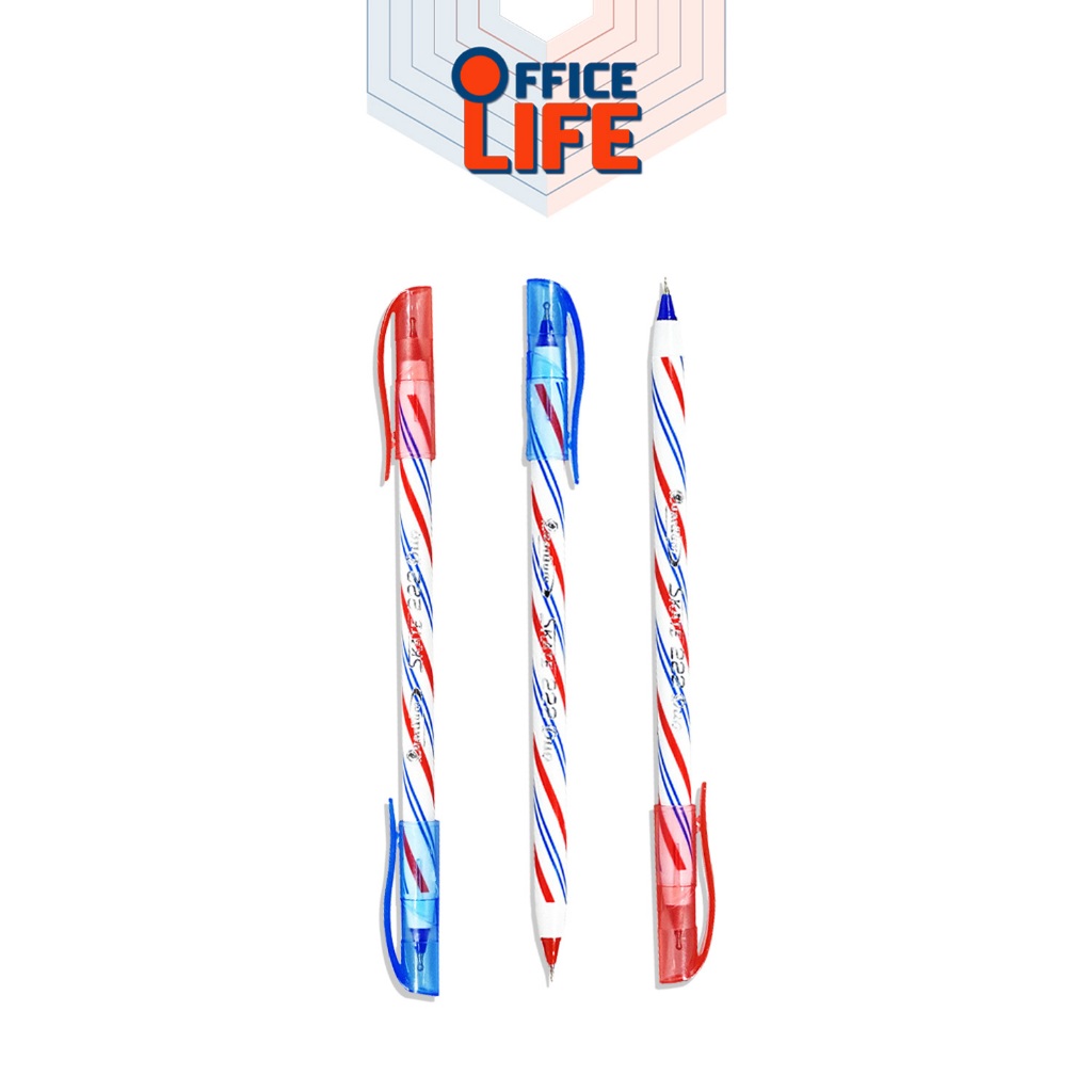 Quantum ปากกาลูกลื่น ชนิด 2 หัว รุ่น Skate 222 หมึก 2 in 1 ในด้ามเดียว ( 1 ด้าม 