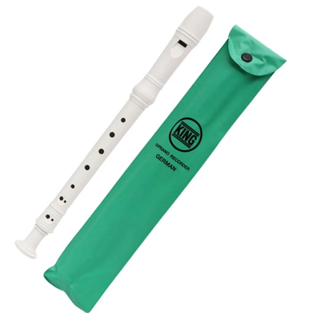 King ขลุ่ย รีคอร์เดอร์ ขลุ่ย ขลุ่ยฝรั่ง Recorder K100 (สีขาว)
