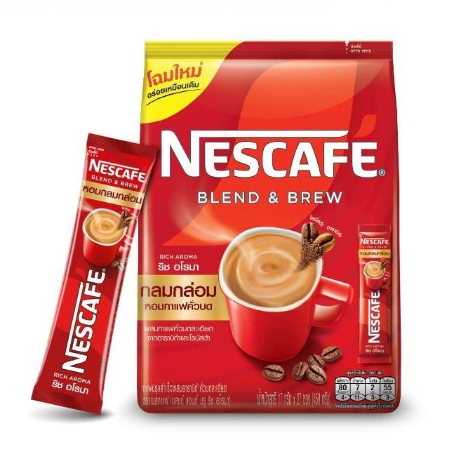 3 แพ็ค NESCAFE Blend & Brew กาแฟปรุงสำเร็จรูป (1แพ็ค/27ซอง) / nc2 แฟ3 [เลือกรสชาติในตะกร้า] - 4