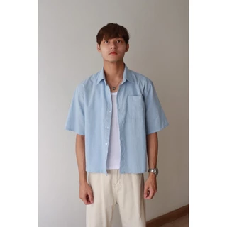 IBB LINEN CROPPED SHIRTS เสื้อเชิ้ตผ้าลินิน100% ทรงครอป เนื้อผ้าบางเหมาะสำหรับใส่เป็นเสื้อคลุม