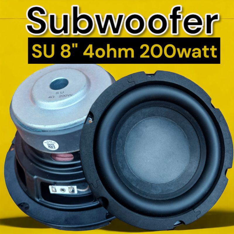 ซับวูฟเฟอร์ SU 8นิ้ว 4โอห์ม 200วัตต์