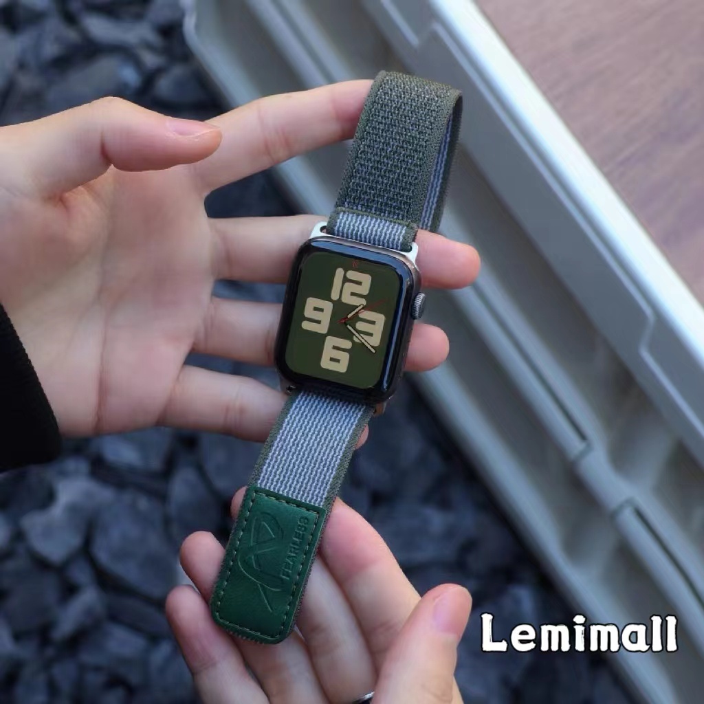 สาย สายนาฬิกาข้อมือผ้า แบบเปลี่ยน สําหรับ iWatch Series10 9 8 7 6 SE 5 ultra 45 มม. 44 มม. 41 มม.49มม 46มม FEARLESS