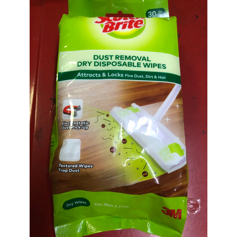 (แบบแห้ง30แผ่น)สินค้าใหม่ตลอด 3Mแท้ Scotch-brite Easy sweeper สก๊อตช์-ไบรต์® ผ้าเช็ดเก็บฝุ่นผ้าเช็ดพื้น แบบไฟฟ้าสถิตย์