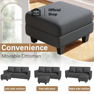 Home Best โซฟาผ้า L-Shape รุ่น Champ แข็งแรง หนานุ่ม นั่งสบาย สามารถย้ายที่วางขาได้เอง