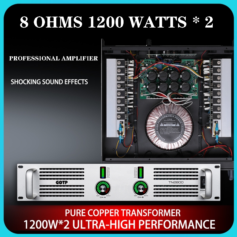 GOTP เครื่องขยายเสียงระดับมืออาชีพ Professional amplifier แบรนด์ใหม่สองช่องพลังงานสูงราคาที่ดี