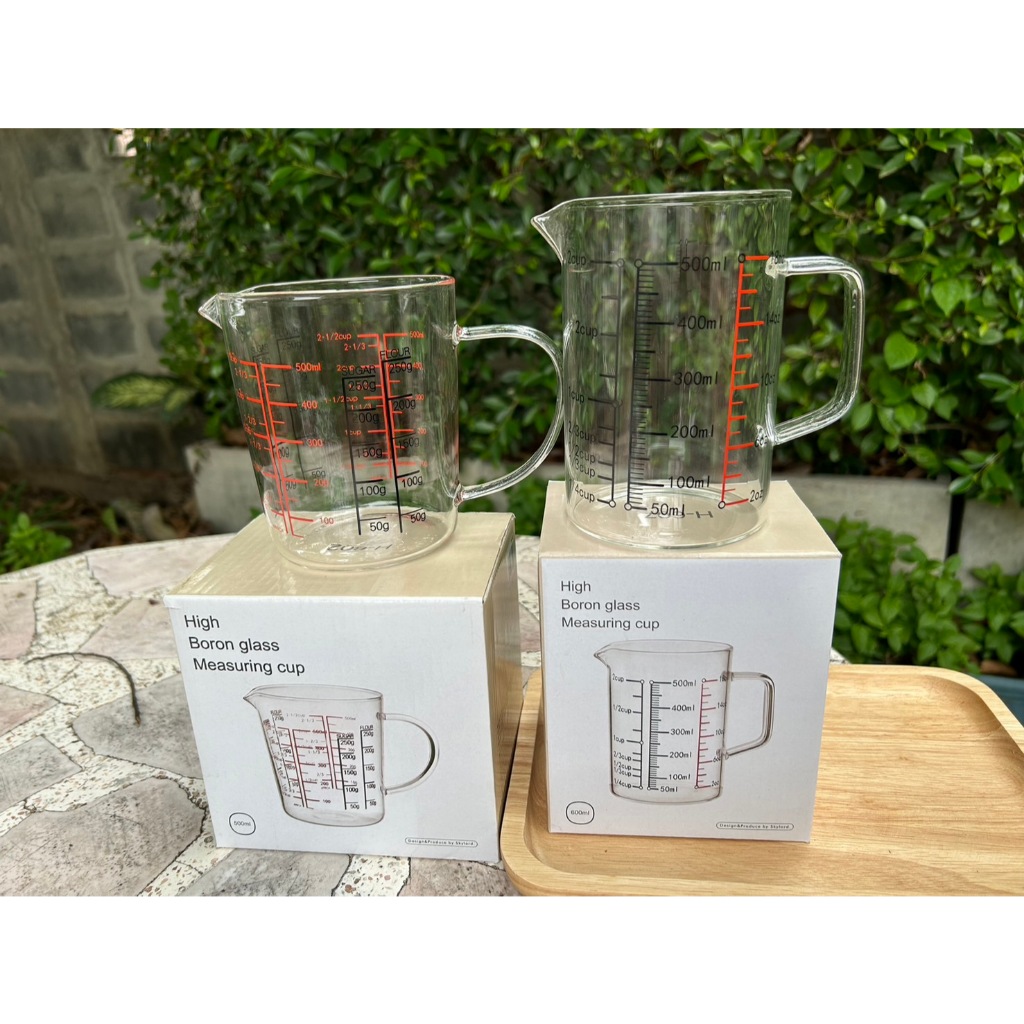 แก้วตวง Boron glass Measuring cup มี 2 ขนาด 500ml  600ml