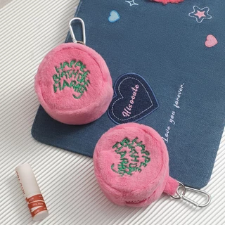 กระเป๋าใส่หูฟัง EAZY Pink Cake กระเป๋าใส่เหรียญ ใส่ AirPods พวงกุญแจขนนุ่ม สีชมพู กระเป๋าจิ๋วน่ารัก Mini Coin Pouch 2026
