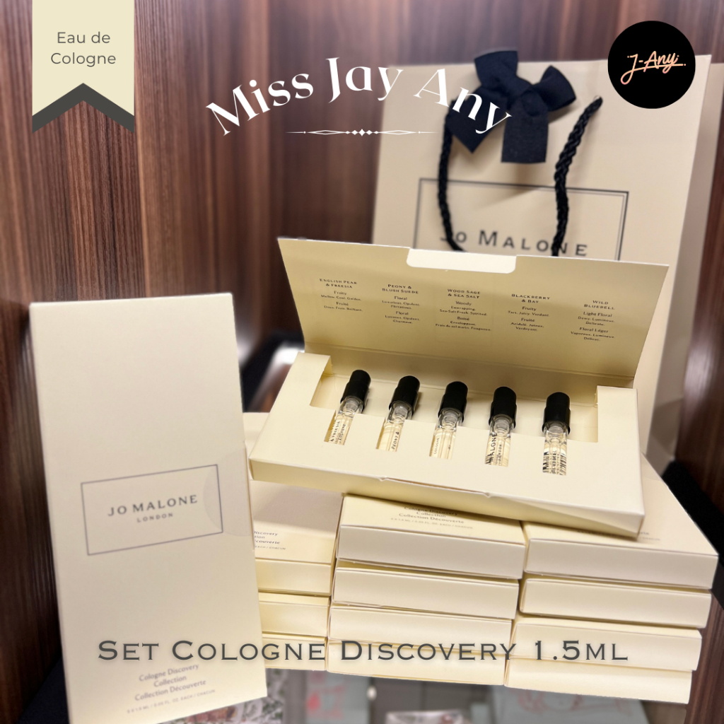 Jo Malone Cologne Discovery Collection 1.5ml x 5 ชิ้น เค้าจัดโคโลญจน์กลิ่นสุดฮิตของบ้านโจ มาโลนทั้ง 5 กลิ่นเลยค่า