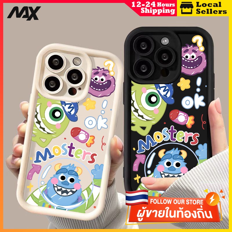 เคสไอโฟน11 เคสโทรศัพท์มือถือแบบนิ่ม กันกระแทก สัตว์ประหลาดตาใหญ่ for IPhone 13 15 7Plus 14 12 11 Pro MAX 8 7 6S Plus X