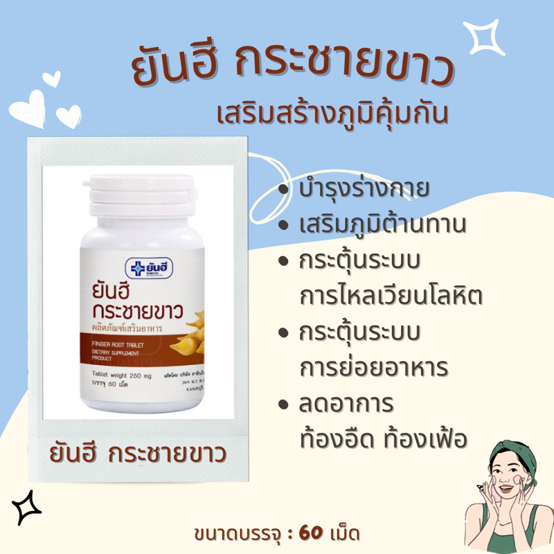กระชายขาว ยันฮี แท้ 100% พร้อมส่ง