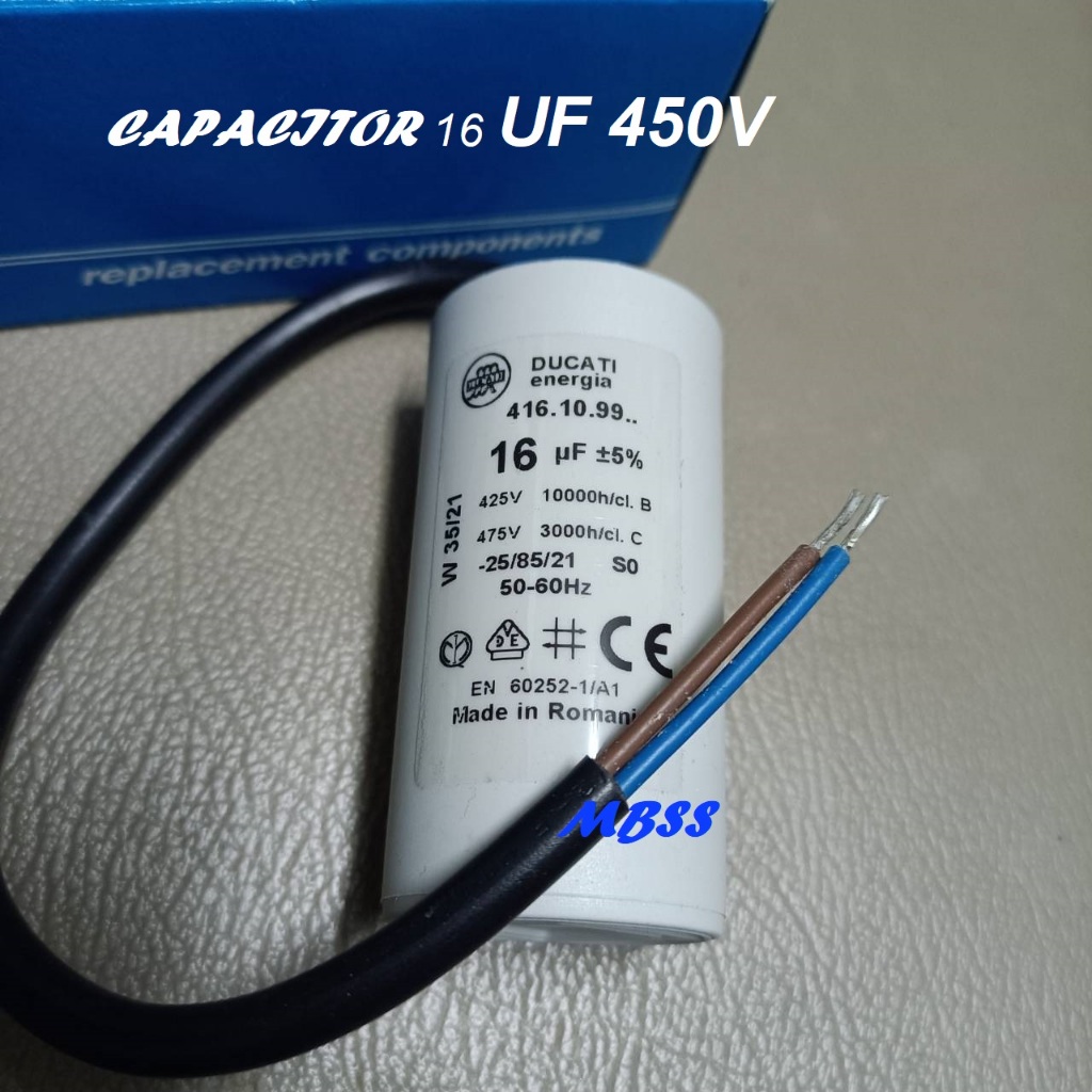 คาปาซิเตอร์ DUCATI (Made In Romania) Capacitor CAPRUN แค๊ปรัน ขนาด 16uF , 20uF