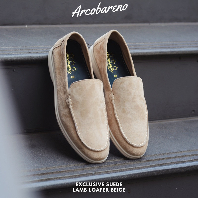 822 Arcobareno Classic Slip-on Suede Lamb beige