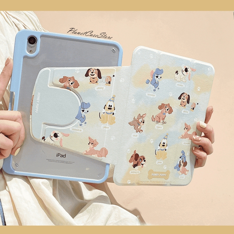 🔥พร้อมส่ง🔥เคสiPadหมุน 360° Air6/7 11 13 ลูกสุนัขน่ารัก ช่องใส่ปากกาขวา Acrylic เคสไอแพด Gen11 Gen9
