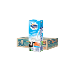 [ขายยกลังx1] โฟร์โมสต์ นมโคแท้ 100% รสจืด สูตรพร่องมันเนย 180มล (48กล่อง/ลัง) Foremost 100% UHT Low Fat Plain Milk 180ml