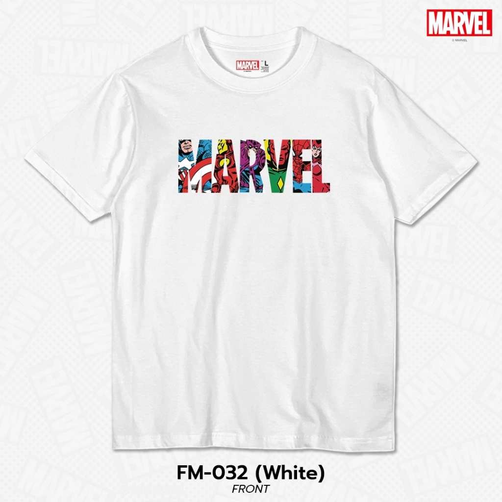 Power 7 Shop เสื้อยืดการ์ตูน ลาย มาร์เวล ลิขสิทธ์แท้ MARVEL COMICS (FM-032)