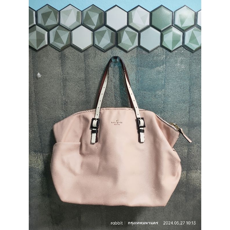 kade spade กระเป๋าหนังสีชมพู kate spade waverly street blaine