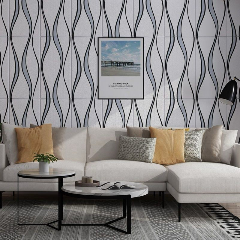 3D wallpaper สติกเกอร์วอลเปเปอร์ 3d มีกาวในตัว กันน้ํา กันชื้น สําหรับติดตกแต่งผนังบ้าน ห้องนอน ห้อง