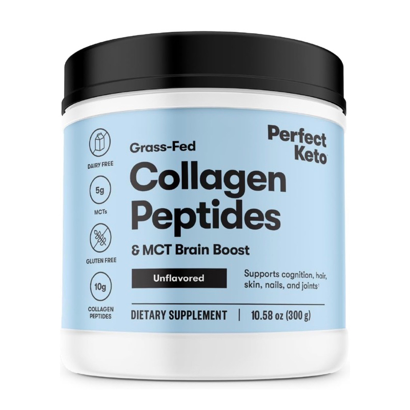 7 รสชาติ คอลลาเจน+MCT Oil Perfect Keto Collagen Protein Powder with MCT Oil - Grassfed, GF, Multi Supplement, Best