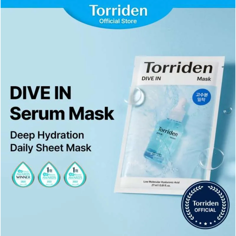 แท้/พร้อมส่ง Torriden Dive-in Low Molecular Hyaluronic Acid Mask