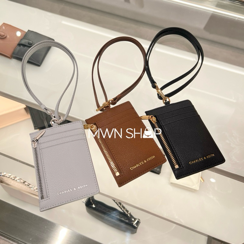 Charles&keith มีโค้ดลด30% Side Zip Cardholder กระเป๋าใส่บัตร เหรียญ ของแท้จากชอป