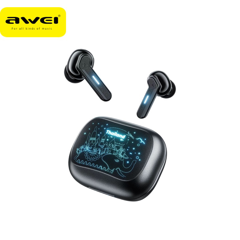 AWEI.TA28​ Gaming Earbuds ANC/ENCหูฟังบลูทูธตัดเสียงรบกวนได้ยอดเยี่ยม​ รองรับการเล่นเกมส์​ลดการดีเลย์​ เวอร์​ชั่นใหม่​