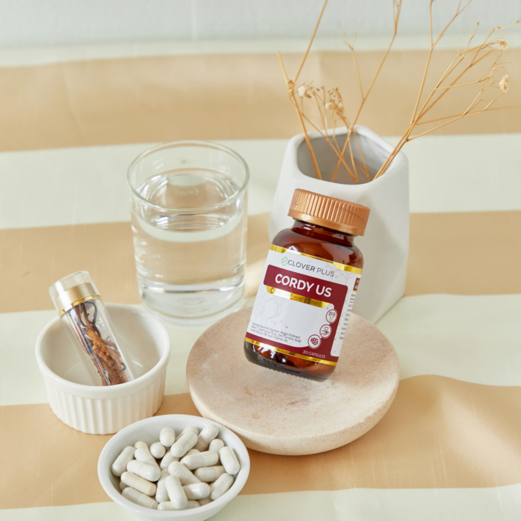 แพ็คคู่ Clover Plus Cordy US (30 แคปซูล X2) บำรุงเลือด สารสกัด ถั่งเช่า ทิเบต สกัดเข้มข้น วิตามินซี วิตามินบี 6 - รูปที่ 2