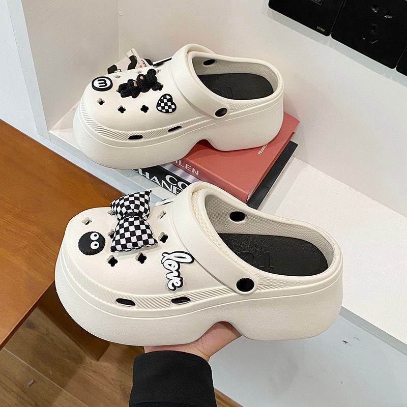 รองเท้าหัวโต รองเท้านุ่ม พื้นหนา EVA กันน้ำ รองเท้าแตะ ป้องกันแสงแดดที่ระบายอากาศได้ T5292 - รูปที่ 7