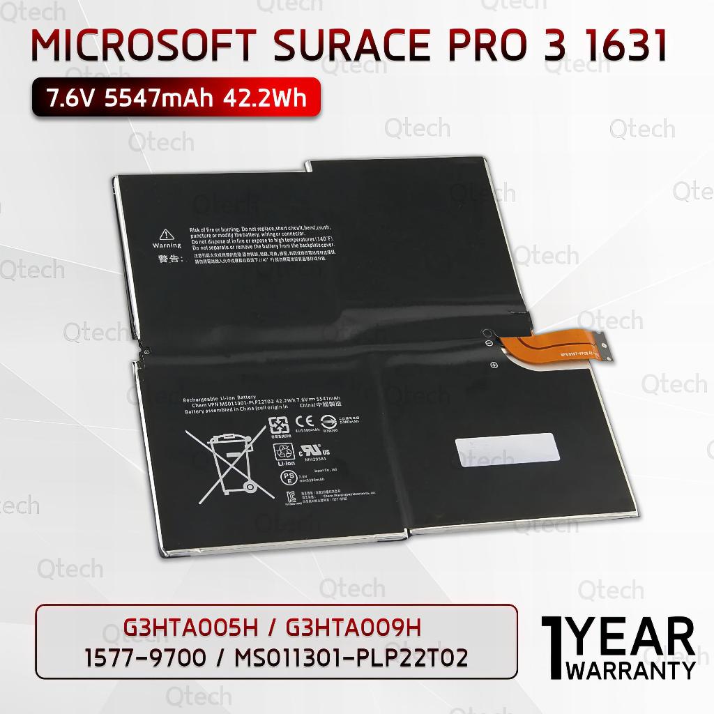 9Gadget - รับประกัน 1 ปี - แบตเตอรี่ แล็ปท็อป Microsoft Surface Pro 3 1631 5547mAh สำหรับ โน้ตบุ๊ค G3HTA005H