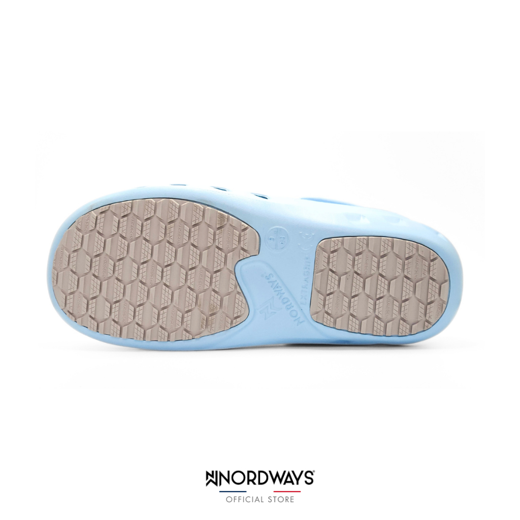 Nordways รุ่น NFLY รองเท้าหัวโต รองเท้าเชฟ ลำลอง กันลื่น ทน น้ำหนักเบามาก มีISO สีฟ้า Size36-46