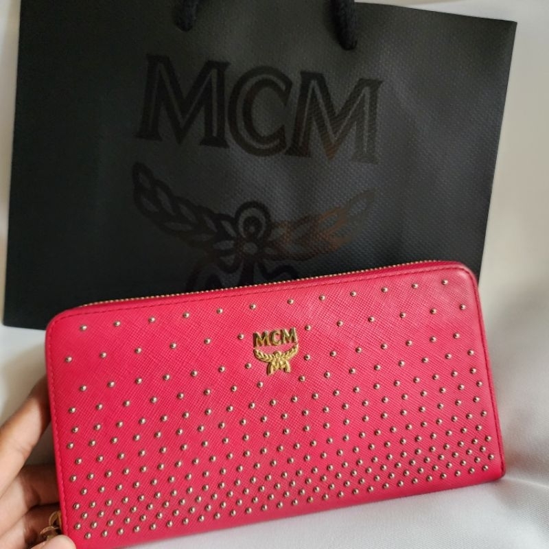 MCM zip around wallet
