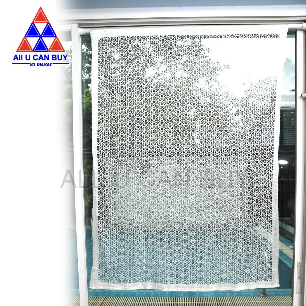 Am Ali Mall ผ้าม่านหน้าต่าง ม่านตาข่าย ม่านหน้าต่างโปร่งแสงสีครีม