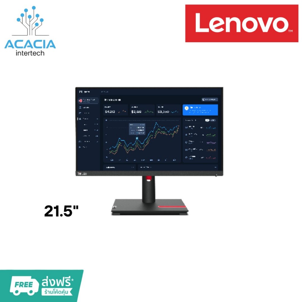 Monitor (จอมอนิเตอร์) “Lenovo” ThinkVision S22i-30 FHD 1920 x 1080 21.5″ ของแท้100% มีรับประกันศูนย์ (ออกใบกำกับภาษีได้)