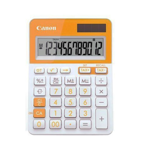 เครื่องคิดเลข CANON รุ่น LS-123T สีส้ม**รับประกัน 3 ปี** (ราคาต่อ 1 เครื่อง)