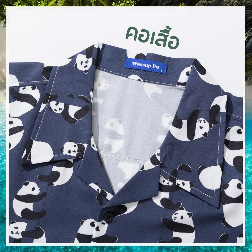 Hawaii Shirt เสื้อเชิ้ตแขนสั้น ลายดอกไม้ ทรงหลวม สไตล์ฮาวาย thumbnail 4