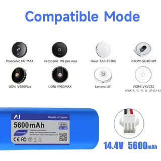 Battery แบตเตอรี่หุ่นยนต์ดูดฝุ่นอัตโนมัติ For MisterRobot รุ่น SelfClean Laser, Autobot Storm3, Roidmi Eve, Lydsto R1