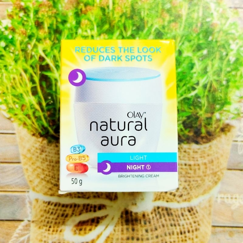 Olay Natural Aura Light Night 50g. โอเลย์ เนเจอรัล ออร่า ไลท์ไนท์ 50กรัม