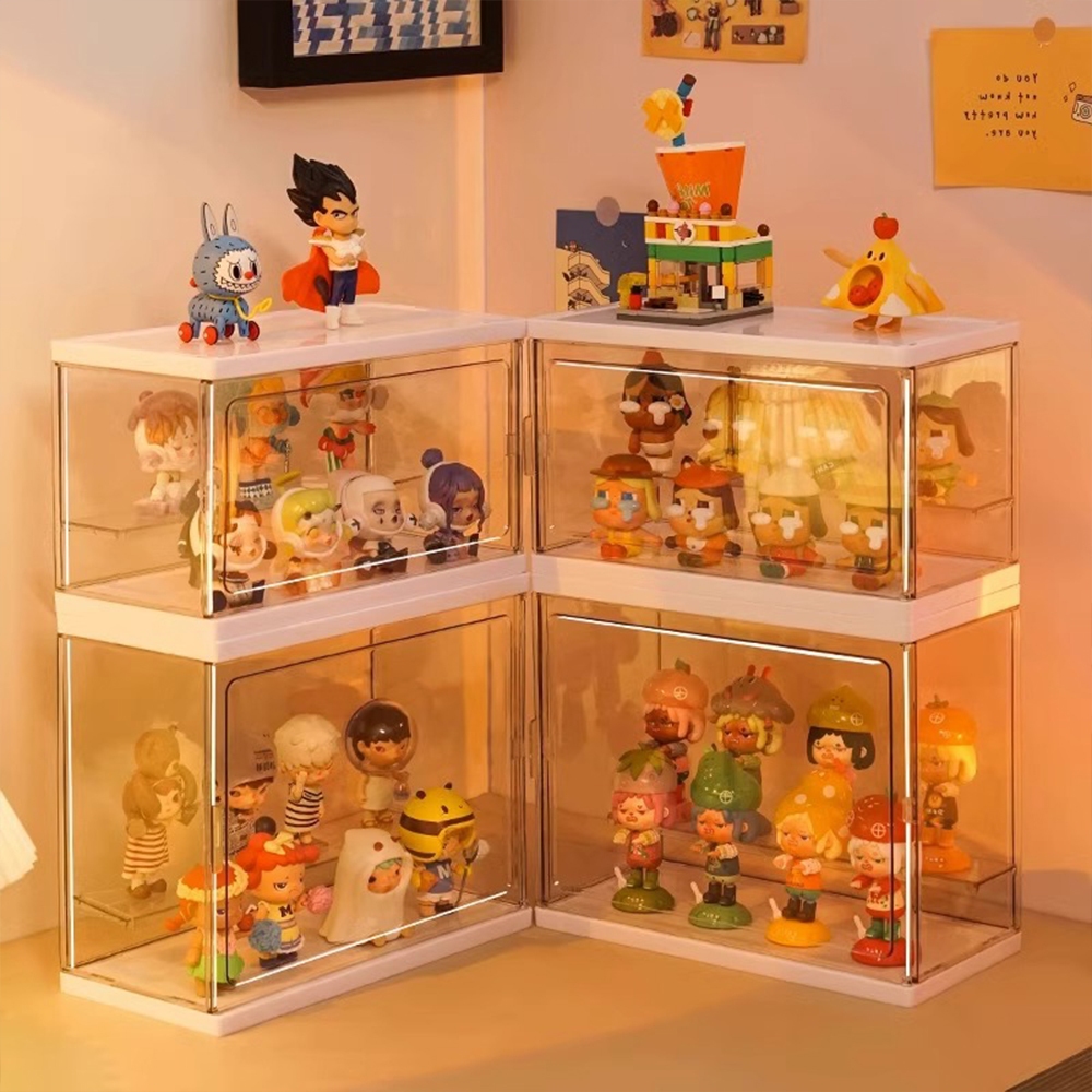 กล่องเก็บโมเดล กล่องเก็บของแบบใส กล่องใส่ art toy ความจุขนาดใหญ่ กันฝุ่นวางซ้อนกันได้ วัสดุที่แข็งแรง ของแต่งห้อง