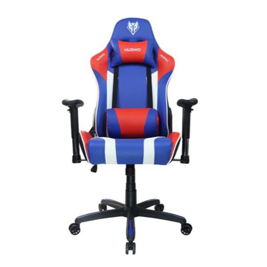 GAMING CHAIR (เก้าอี้เกมมิ่ง) NUBWO GAMING (BLUE-WHITE-RED) (NBCH-019)