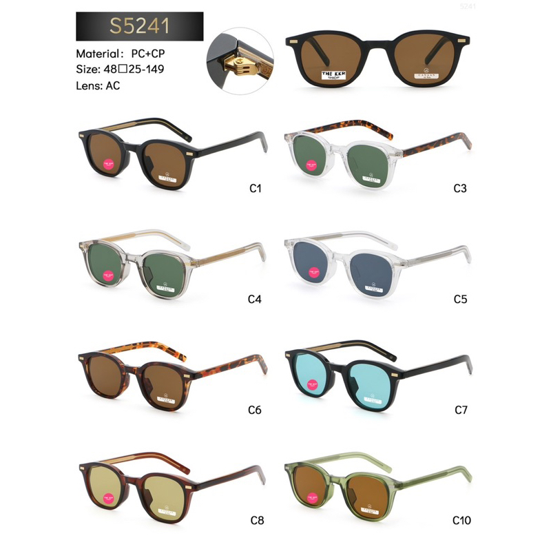 Canaan แว่นกันแดดสไตล์วินเทจ Sunglasses S5241 ป้องกันแสงแดดใส่ได้ทุกเพศ ทุกโอกาส วัสดุทนทานเปลี่ยนเลนส์ได้