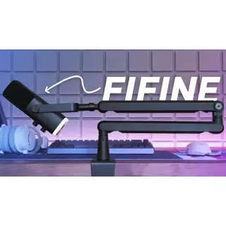 FIFINE BM88 LOW-PROFILE MICROPHONE ARM STAND WITH CABLE CHANNELING